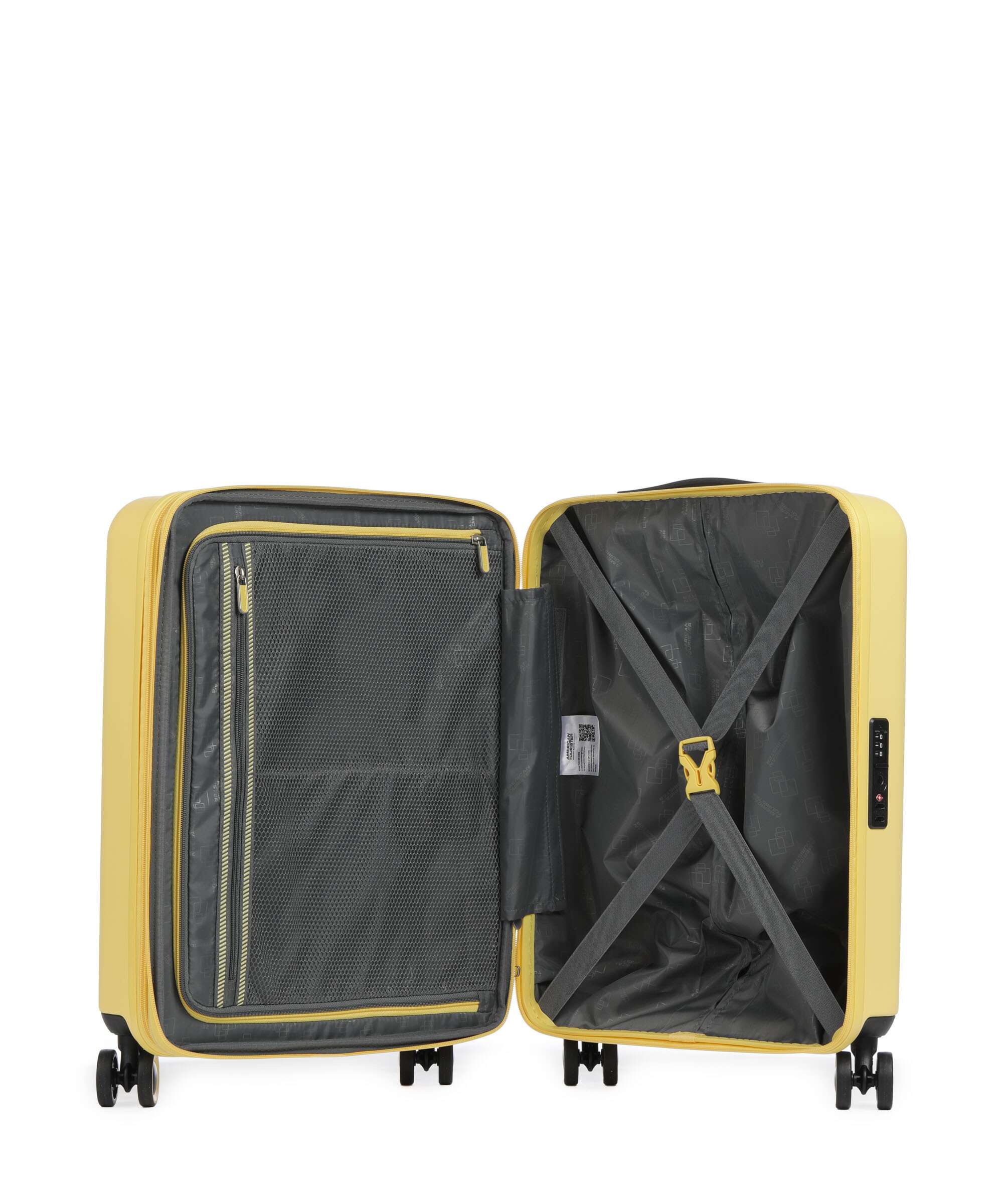 American Tourister Dynabelt Spinner (4 wheels) sunny yellow