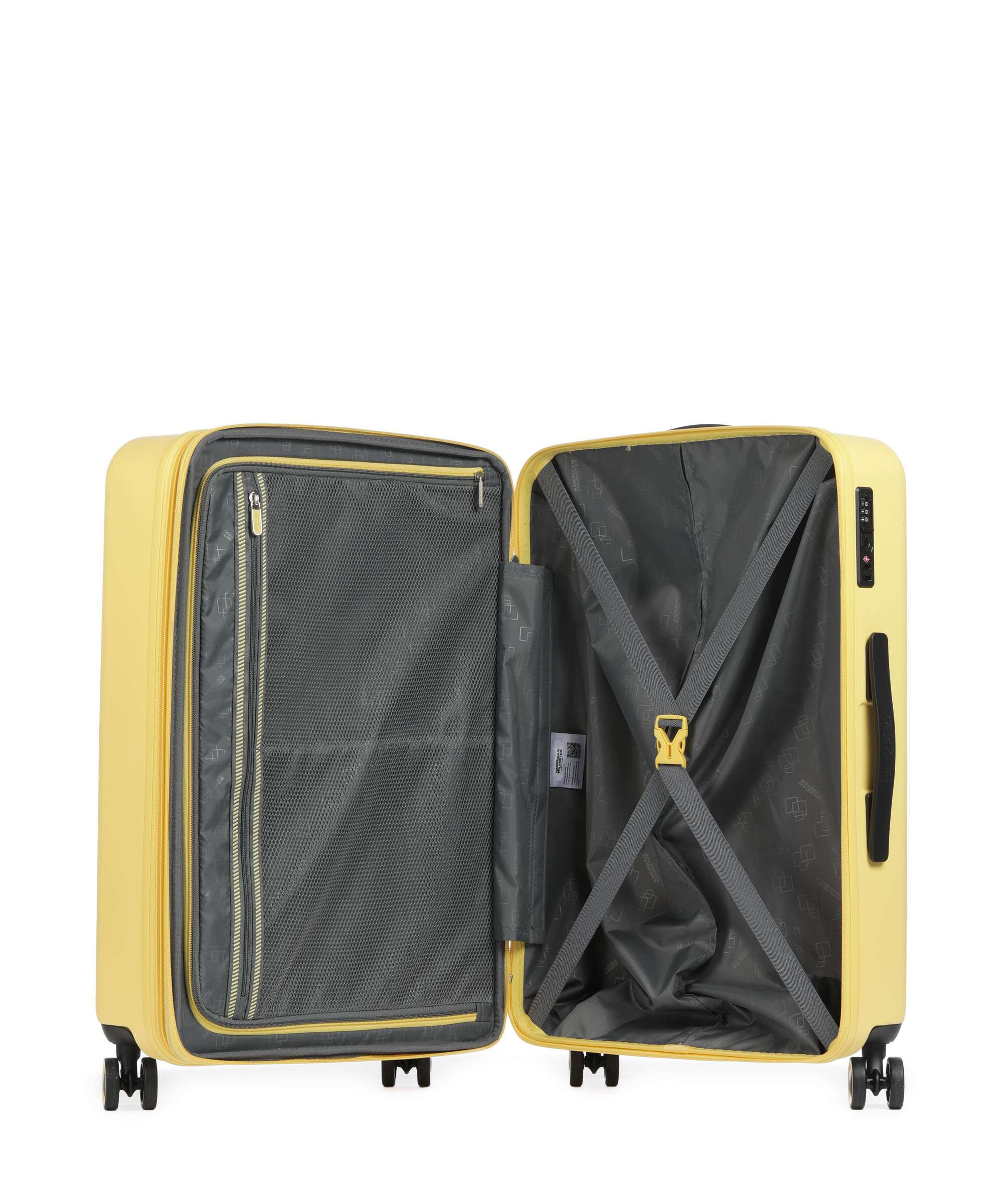 American Tourister Dynabelt Spinner (4 wheels) sunny yellow