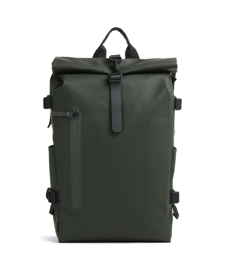 Rains Large Rolltop backpack green