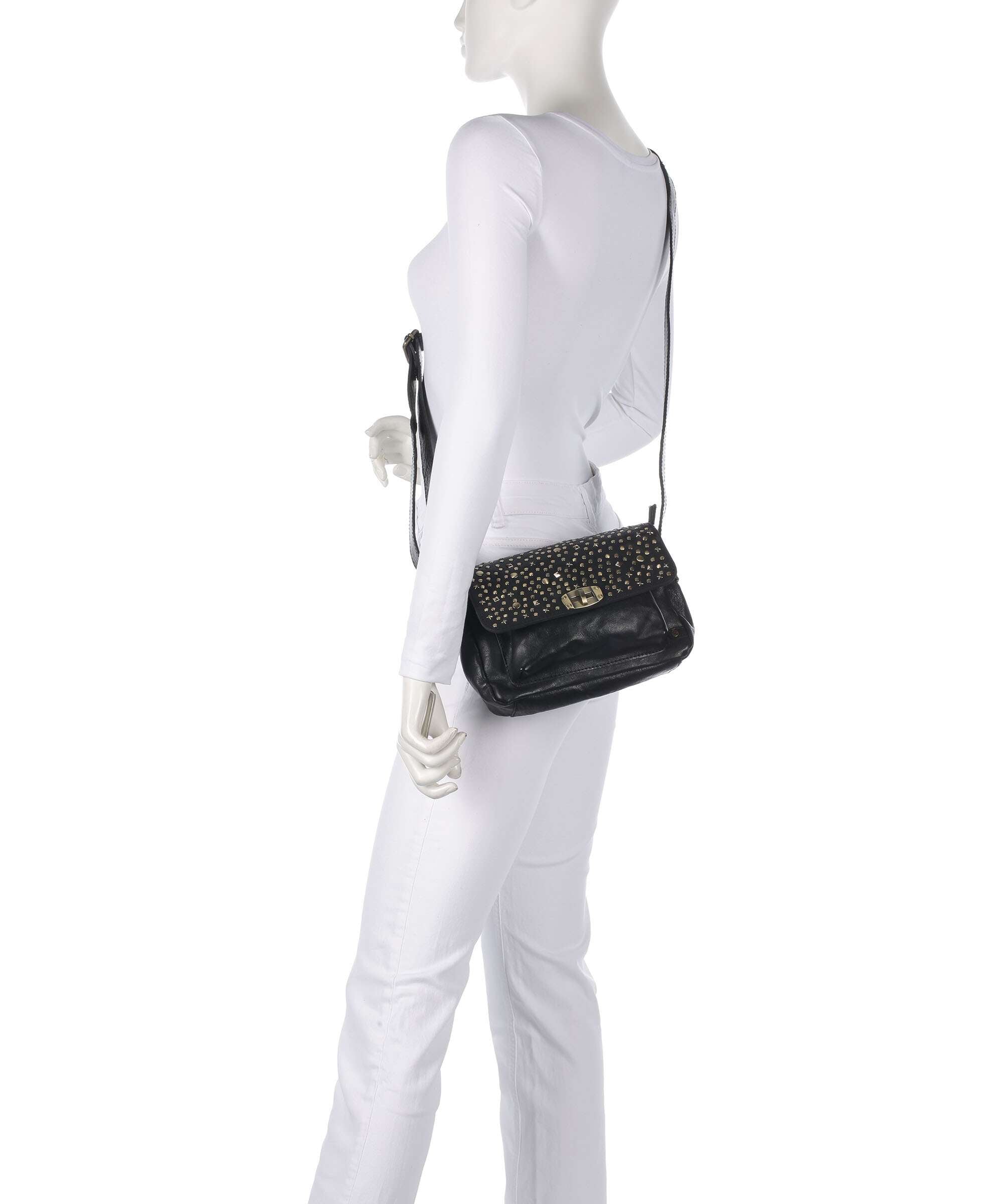 Depeche Metal Memory Crossbody bag black
