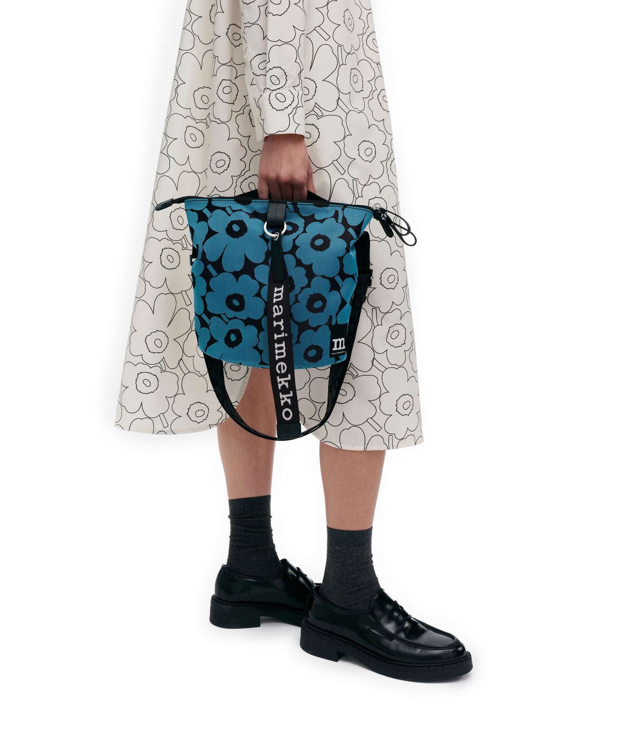 Marimekko Unikko Carry All Crossbody bag blue/black