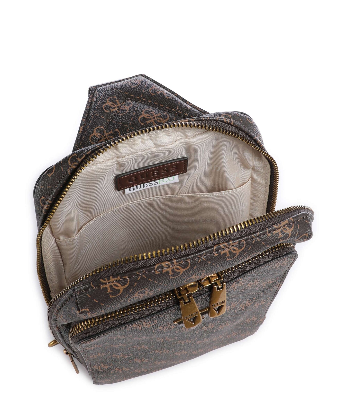 Guess Milano Sling bag brown/ochre/burgundy