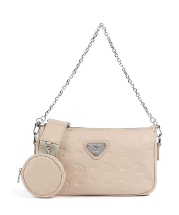 Maison Mollerus Stampato Zell Schultertasche vanilla beige