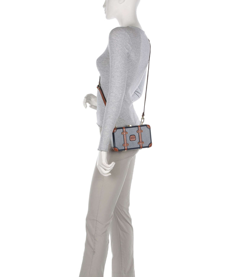 Brics Bellagio Crossbody bag blue/tan