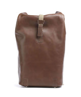 Brooks England Pickwick Leather Small Zaino roll-top dark tan