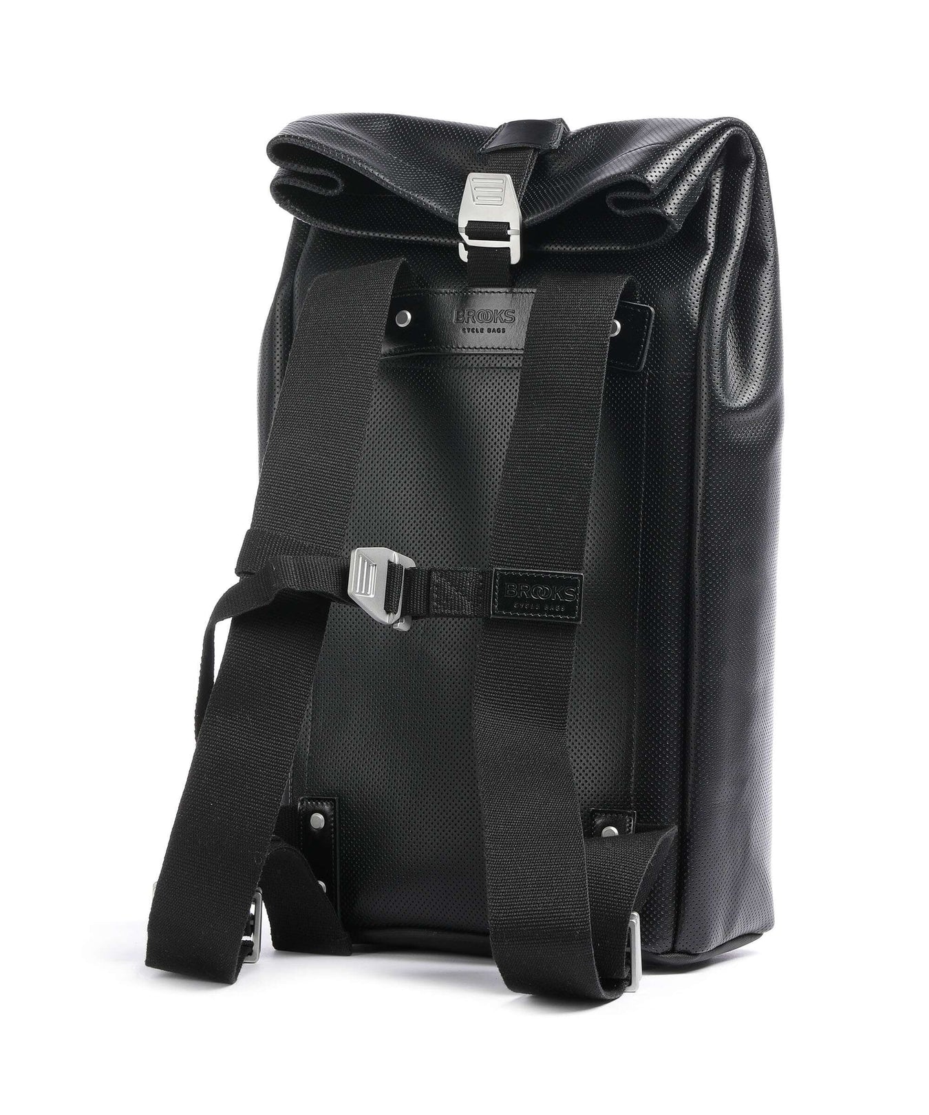 Brooks England Pickwick Reflective Leather Small Rolltop backpack black