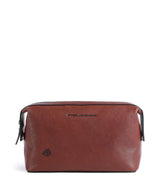 Piquadro Black Square Borsa da toilette cuoio