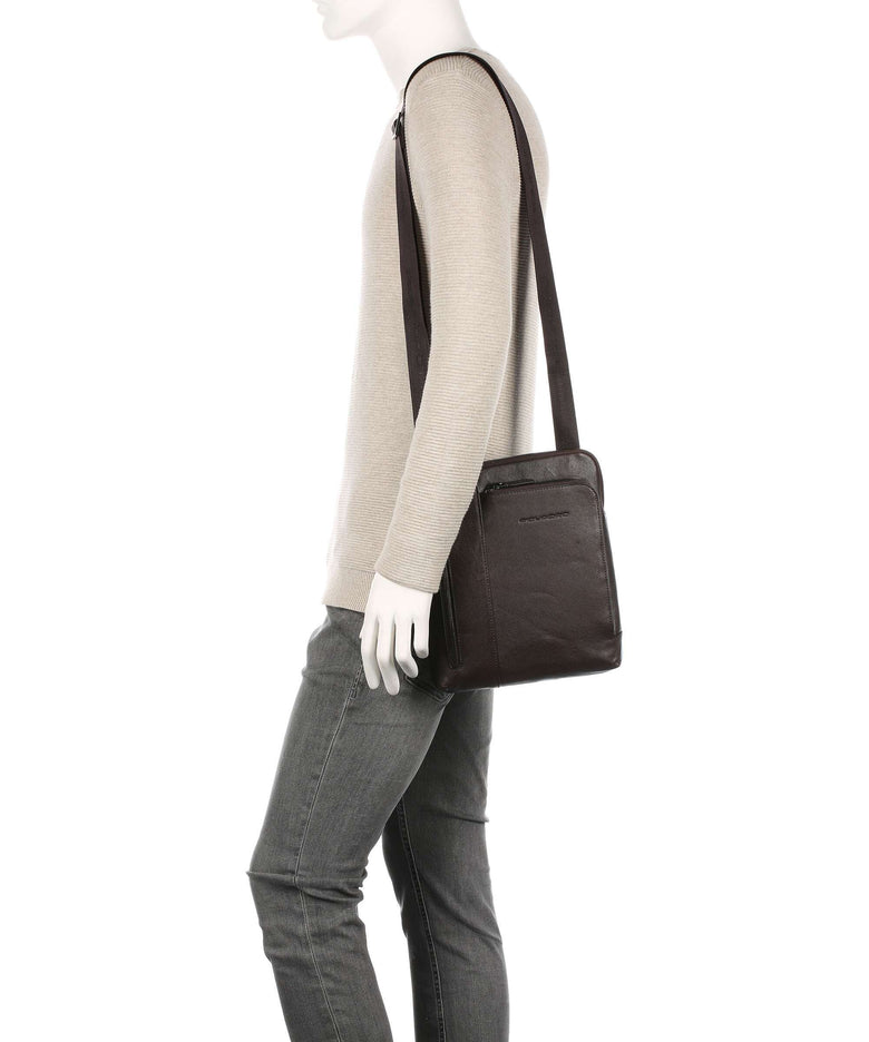 Piquadro Black Square Crossbody bag testa di moro