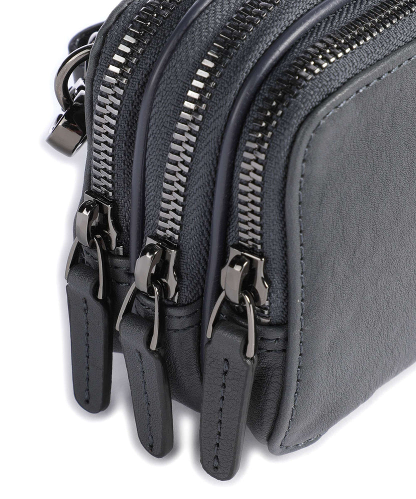 Piquadro Black Square Wristlet blue ocean