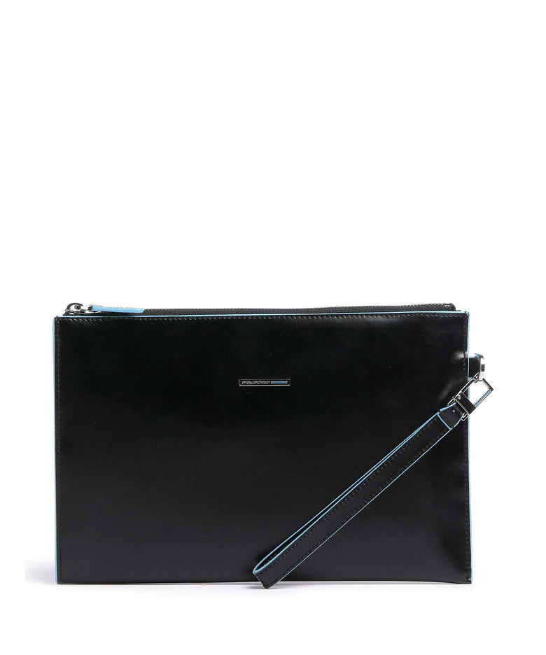 Piquadro Blue Square Wristlet black