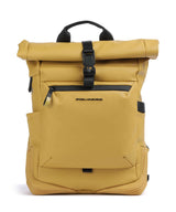 Piquadro Corner 2.0 Sac à dos roll-top ocra