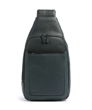 Piquadro Black Square Borsa sling verde bosco/verde oliva