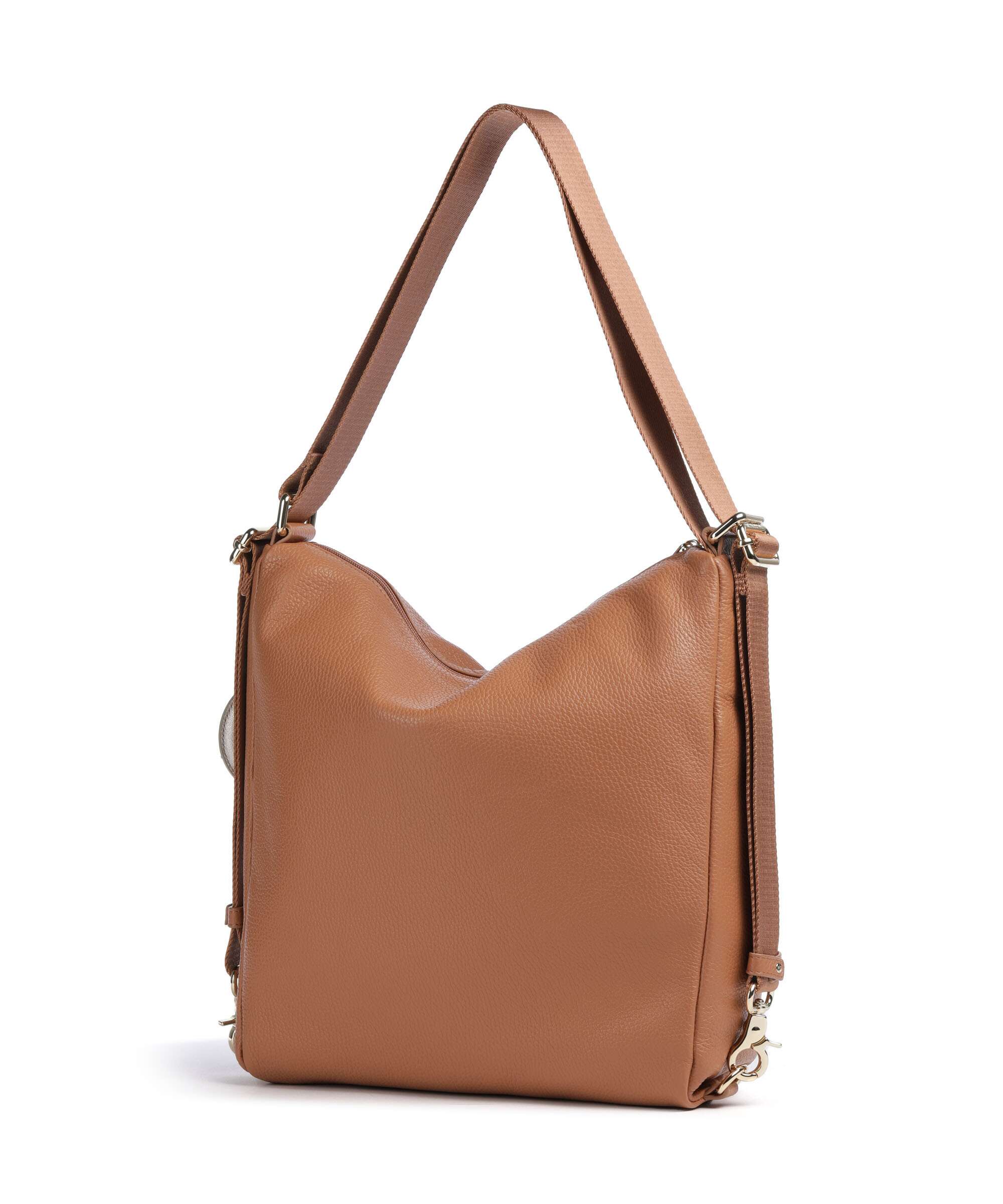 Mandarina Duck Mellow Leather Backpack bag pecan nut