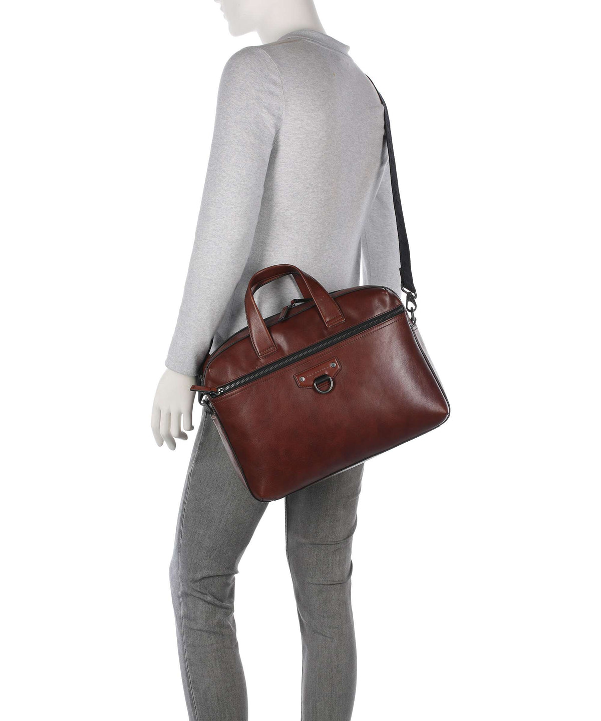 The Bridge Iacopo Briefcase marrone/rut scamosciato opaco