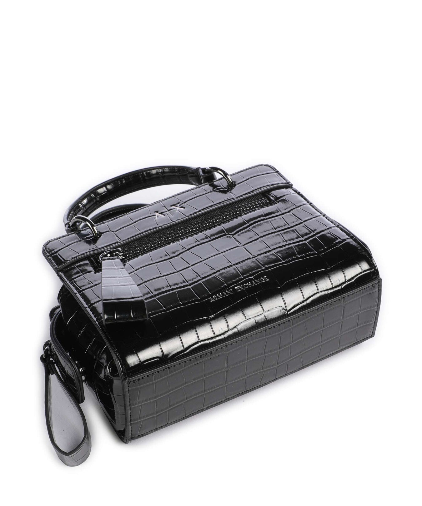 Armani Exchange Diane Mini Croco Crossbody bag black