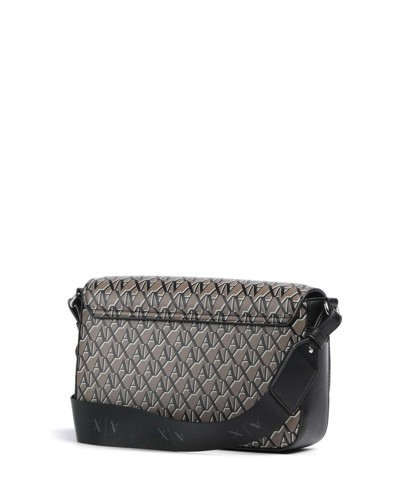 Armani Exchange Wave Monogram Crossbody bag brown bass/black