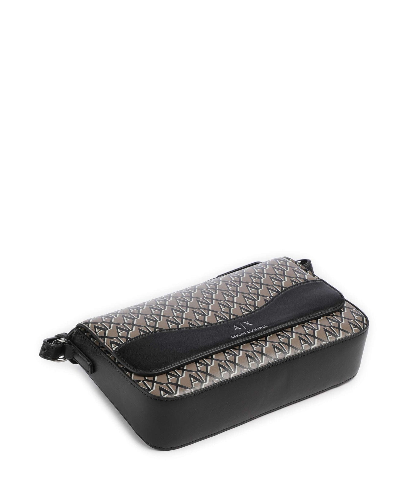 Armani Exchange Wave Monogram Crossbody bag brown bass/black