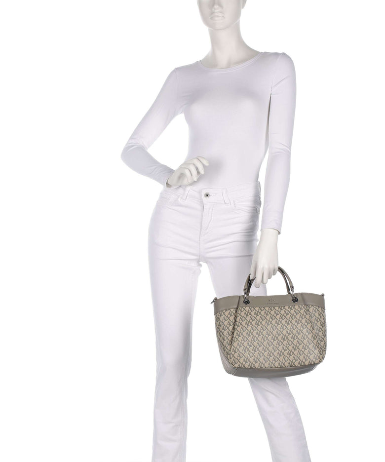 Armani Exchange Wave Monogram M Handbag sound sand/brown bass