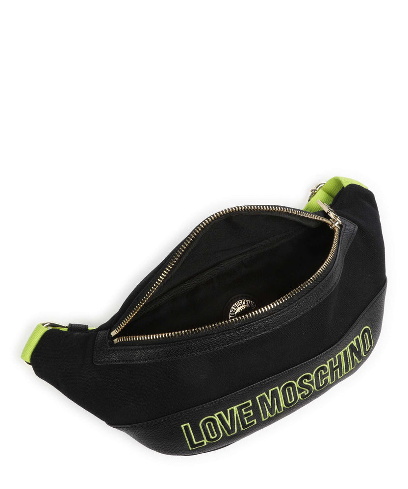 Love Moschino Free-Time Fanny pack nero/lime