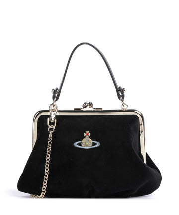 Vivienne Westwood Granny Frame Velvet Umhängetasche black