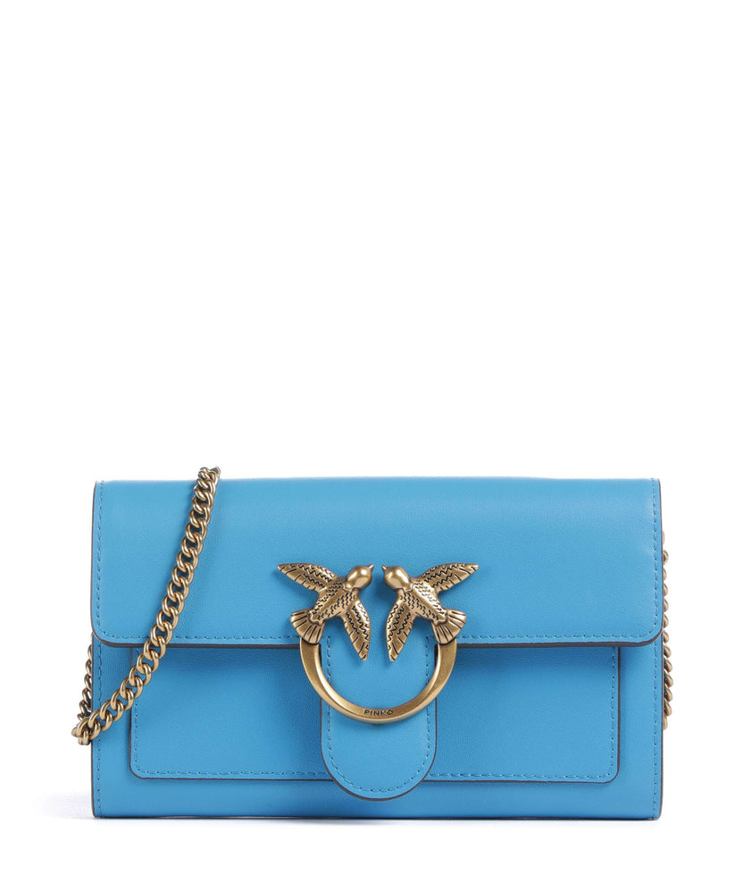 Pinko Love One Wallet azzurro dresda/antique gold