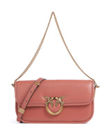 Pinko Love Box Baguette Schultertasche marrone aragona/antique gold