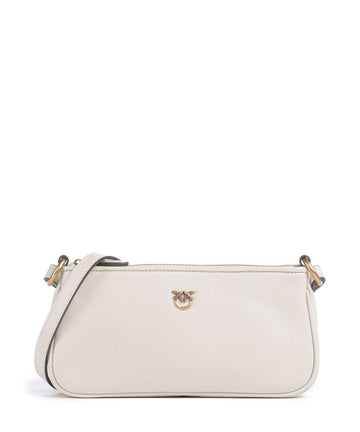 Pinko Half Moon Mini Umhängetasche bianco seta/antique gold
