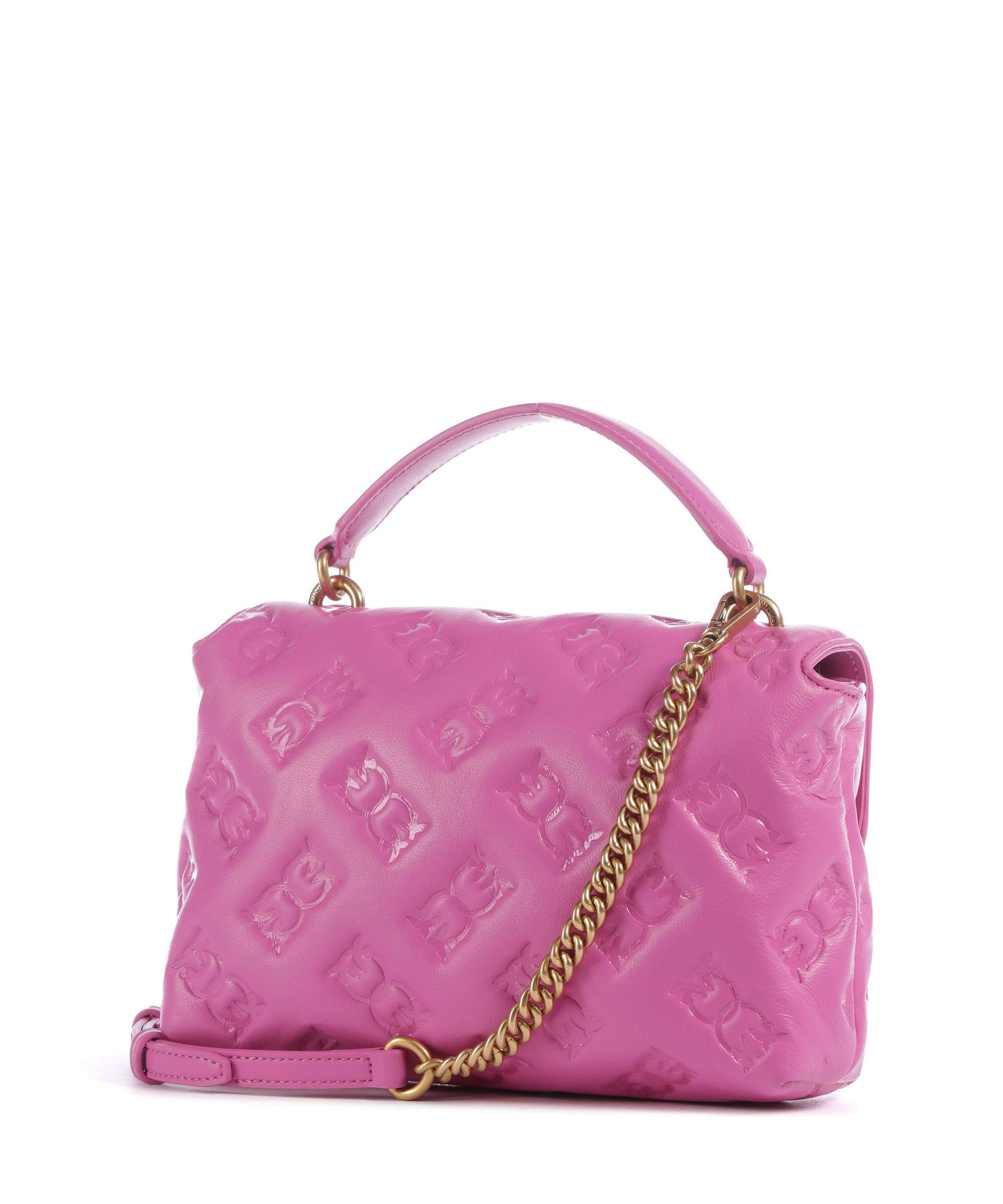 Pinko Love Lady Puff Mini Handbag rosa flogo/antique gold
