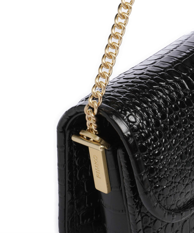 Pinko Love Box Baguette Shoulder bag nero limousine/matt gold