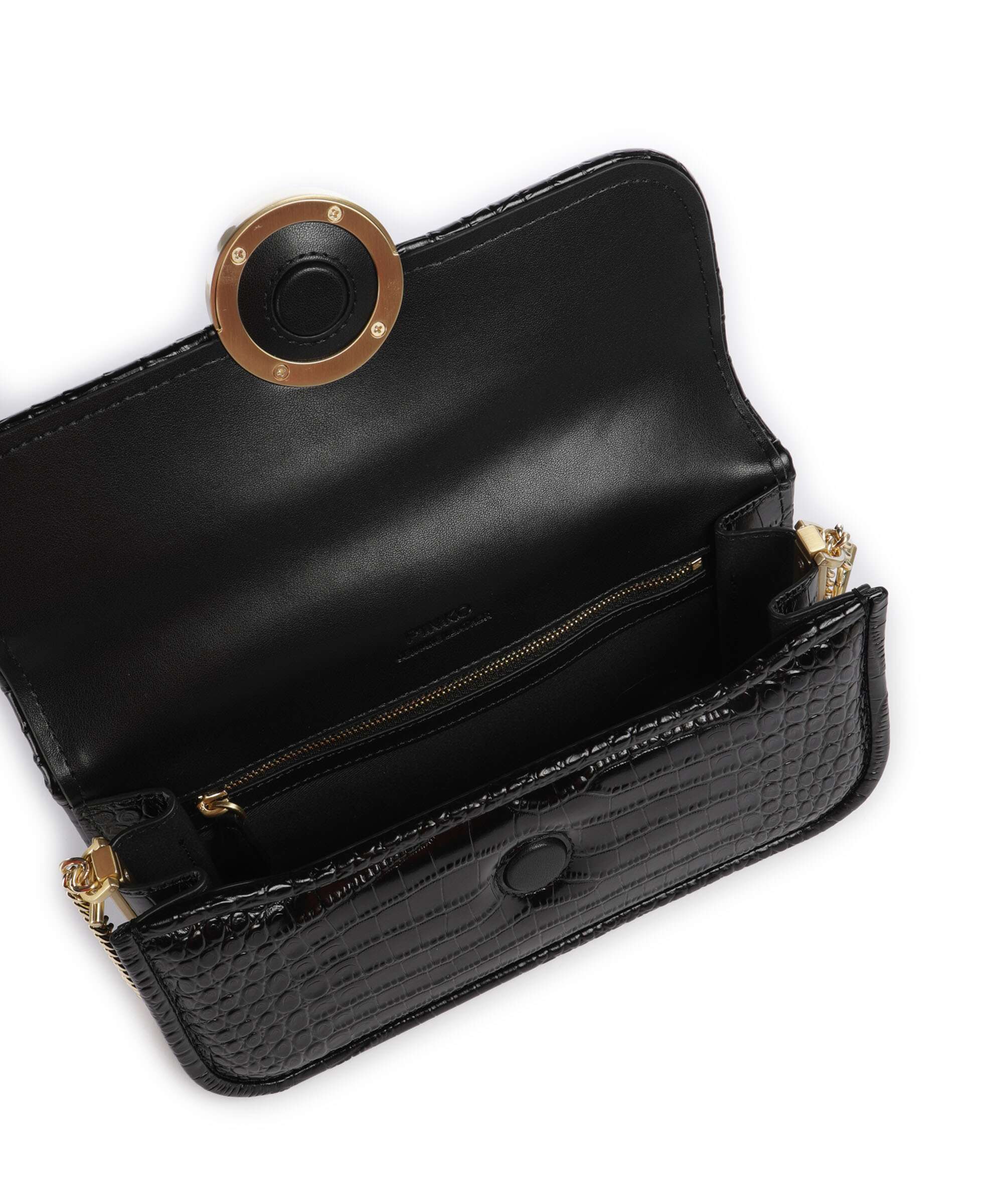 Pinko Love Box Baguette Shoulder bag nero limousine/matt gold