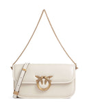 Pinko Love Box Baguette Schultertasche bianco seta/antique gold