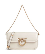 Pinko Love Box Baguette Schultertasche bianco seta/antique gold