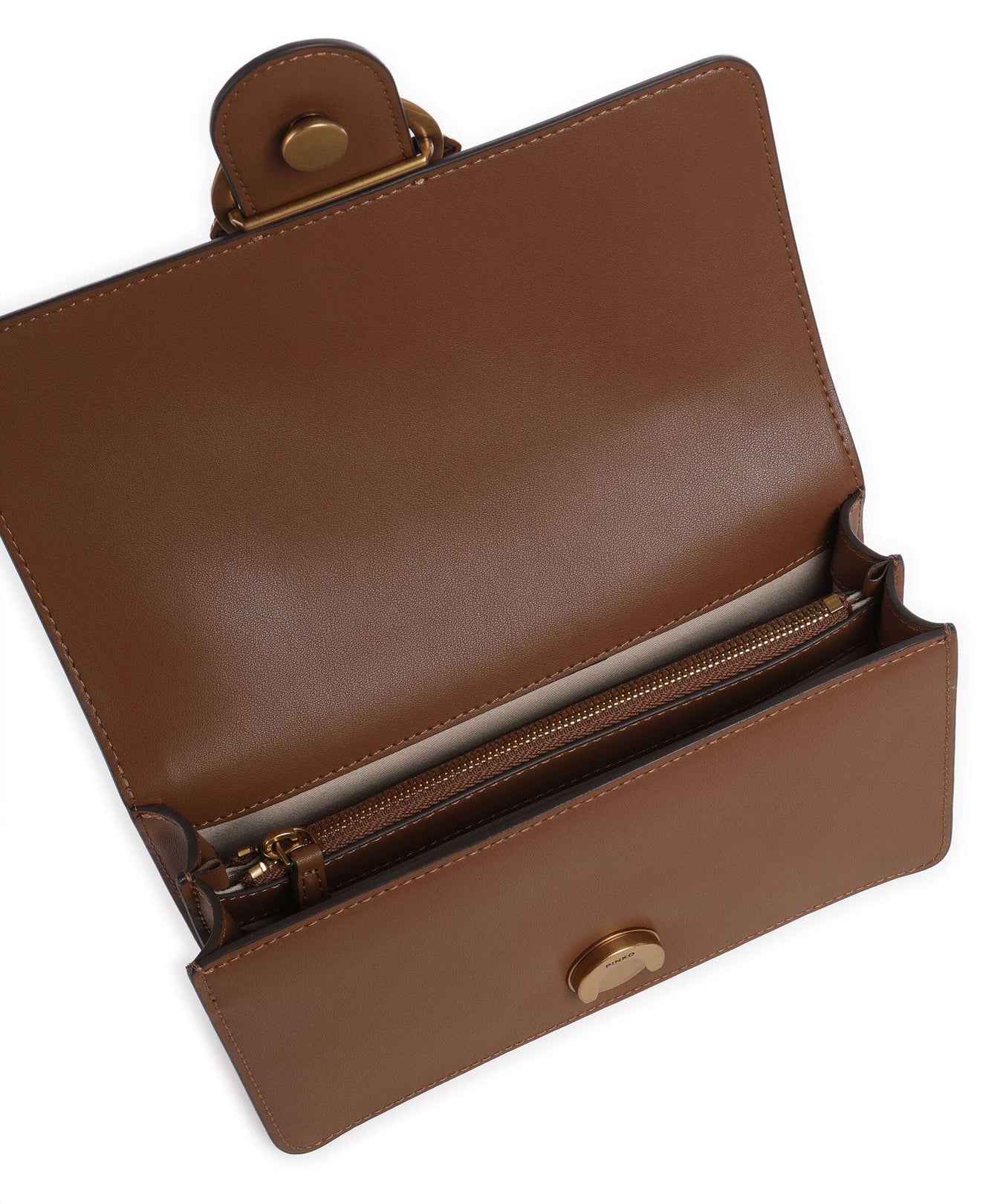 Pinko Love One Mini Crossbody bag marrone/leone/antique gold