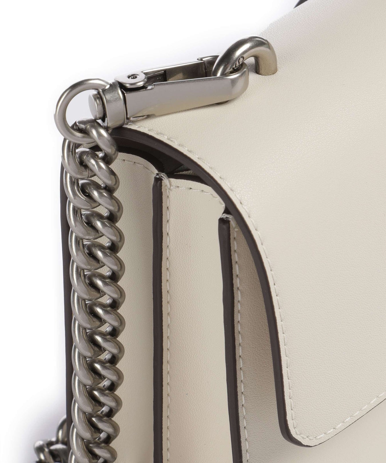 Pinko Love One Mini Crossbody bag bianco seta/old silver