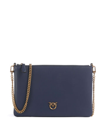 Pinko Flat Classic Umhängetasche blu indaco ombroso/antique gold