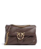 Pinko Love Puff Classic Schultertasche marrone castano/antique gold