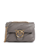 Pinko Love Puff Mini Schultertasche grigio asfalto/antique gold