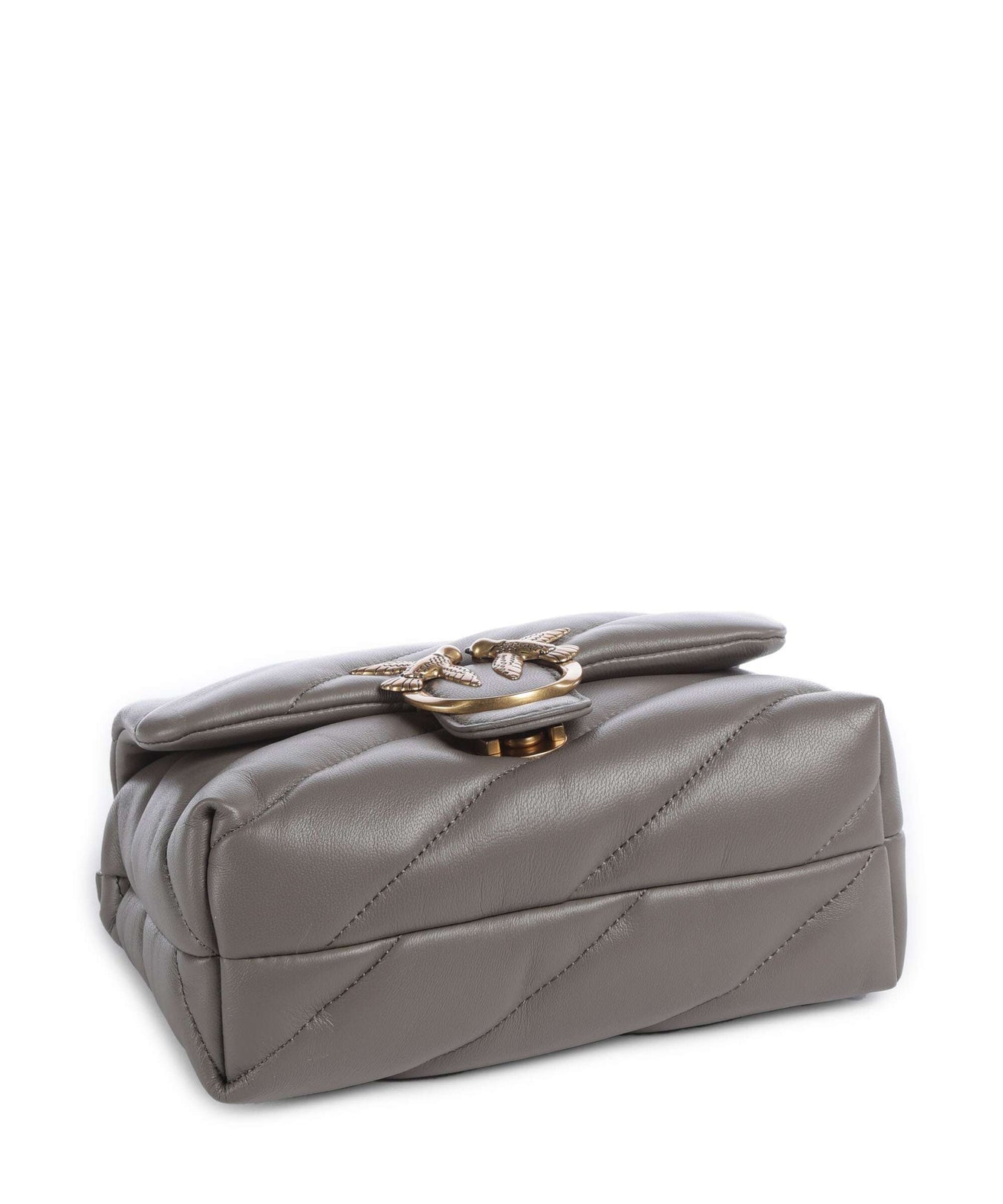 Pinko Love Puff Mini Shoulder bag grigio asfalto/antique gold