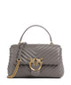 Pinko Love Lady Puff Classic Borsa a mano grigio asfalto/antique gold