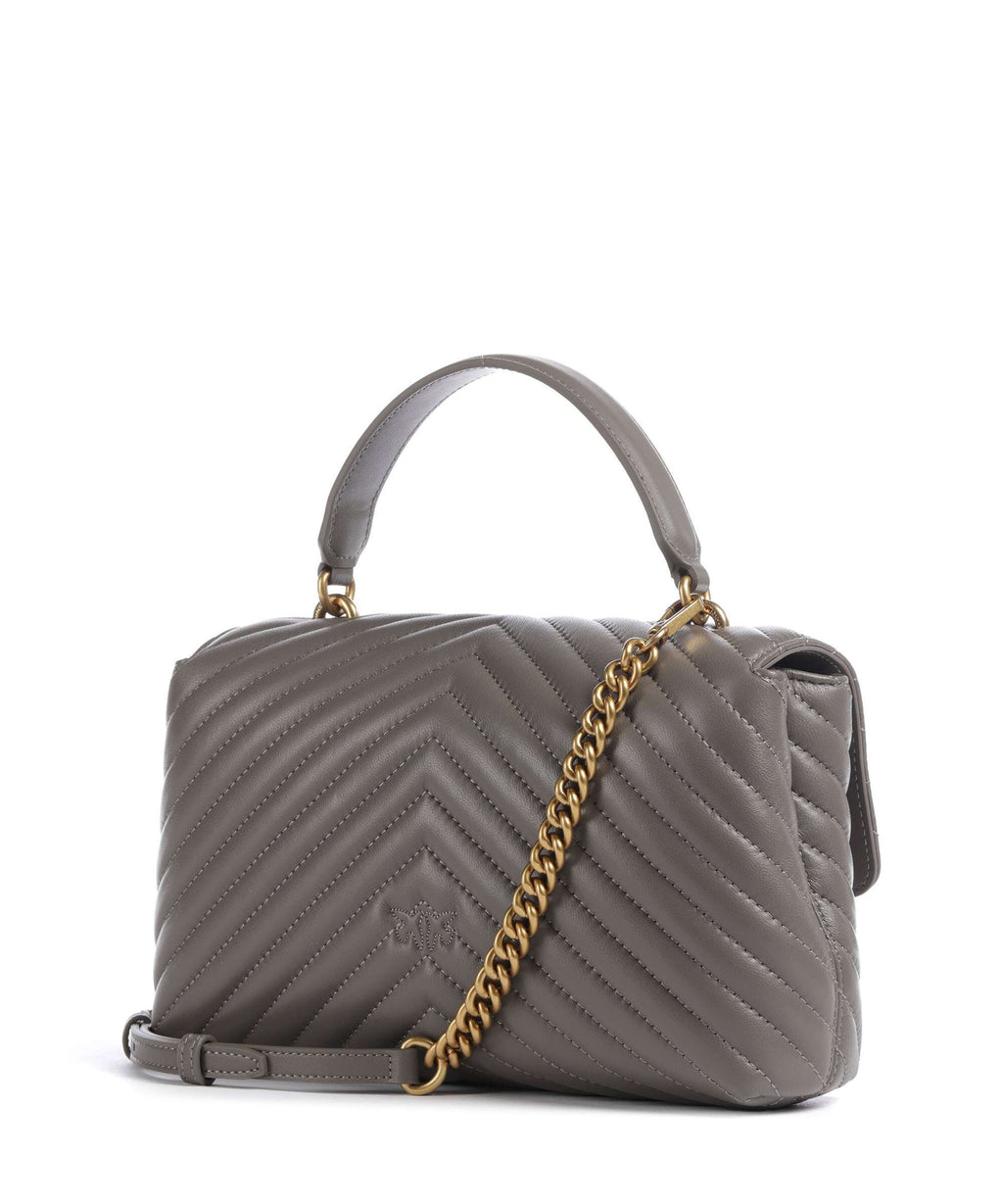 Pinko Love Lady Puff Classic Handbag grigio asfalto/antique gold