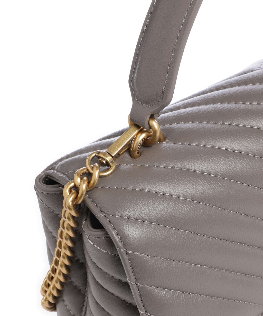 Pinko Love Lady Puff Classic Handbag grigio asfalto/antique gold