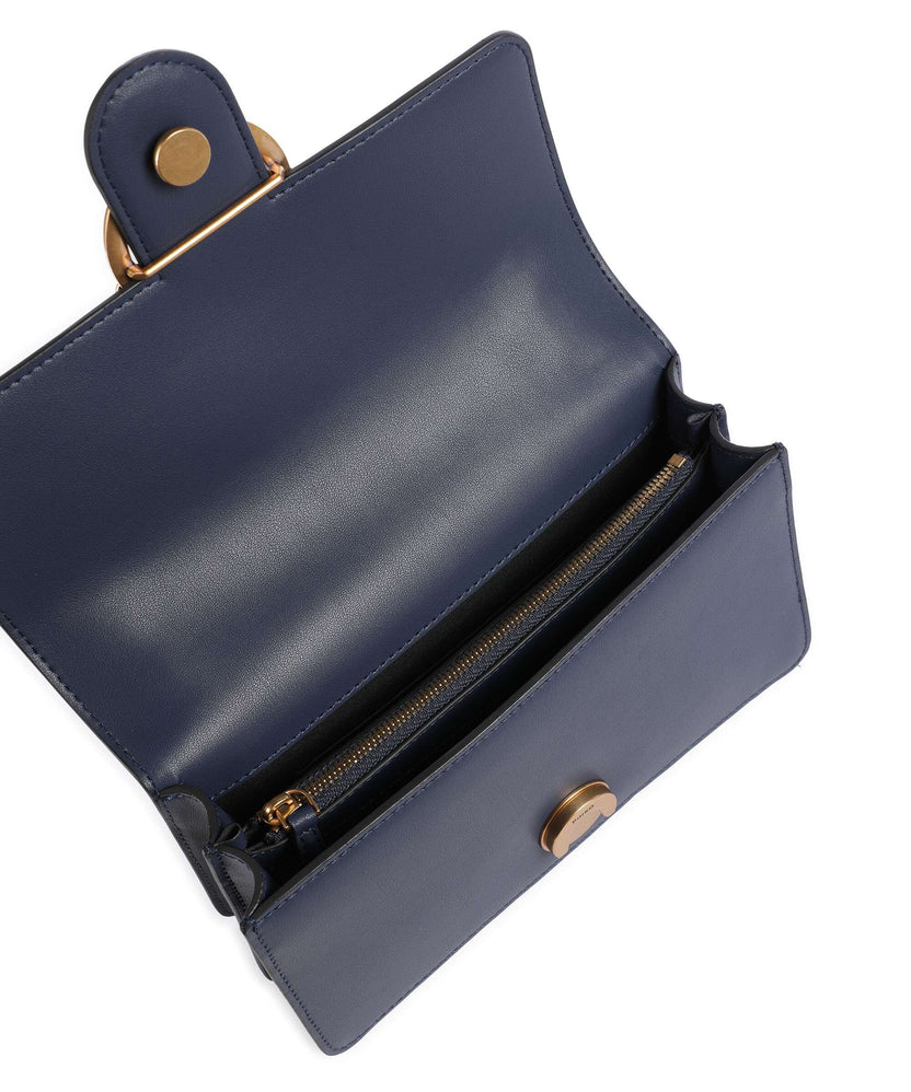 Pinko Love One Mini Shoulder bag blu indaco ombroso/antique gold