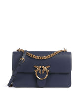 Pinko Love One Classic Borsa a spalla blu indaco ombroso/antique gold