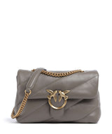 Pinko Love Puff Classic Schultertasche grigio asfalto/antique gold