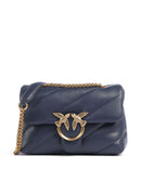 Pinko Love Puff Mini Schultertasche blu indaco ombroso/antique gold