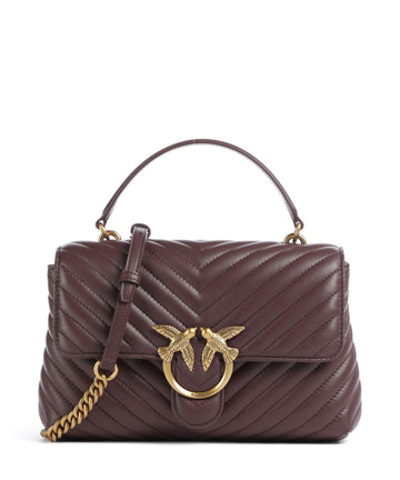 Pinko Love Lady Puff Classic Borsa a mano cioccolato amaro/antique gold