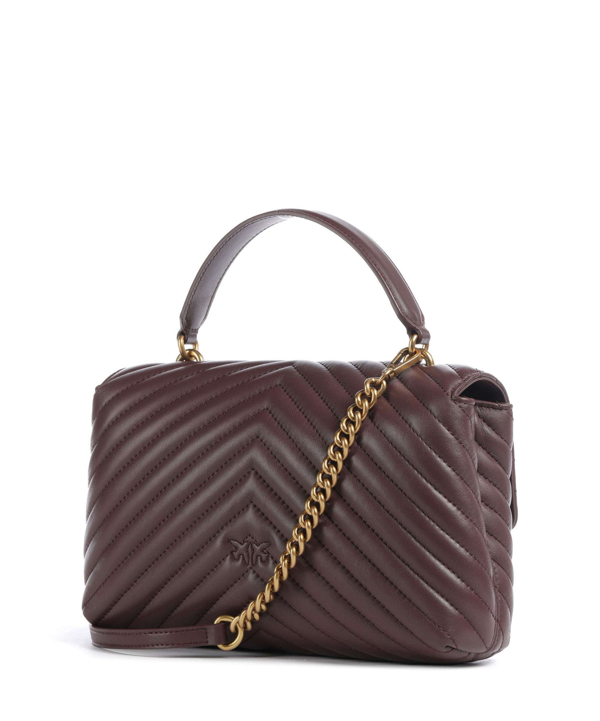 Pinko Love Lady Puff Classic Handbag cioccolato amaro/antique gold