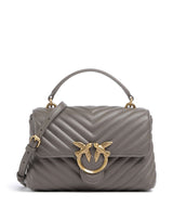 Pinko Love Lady Puff Mini Handtasche grigio asfalto/antique gold