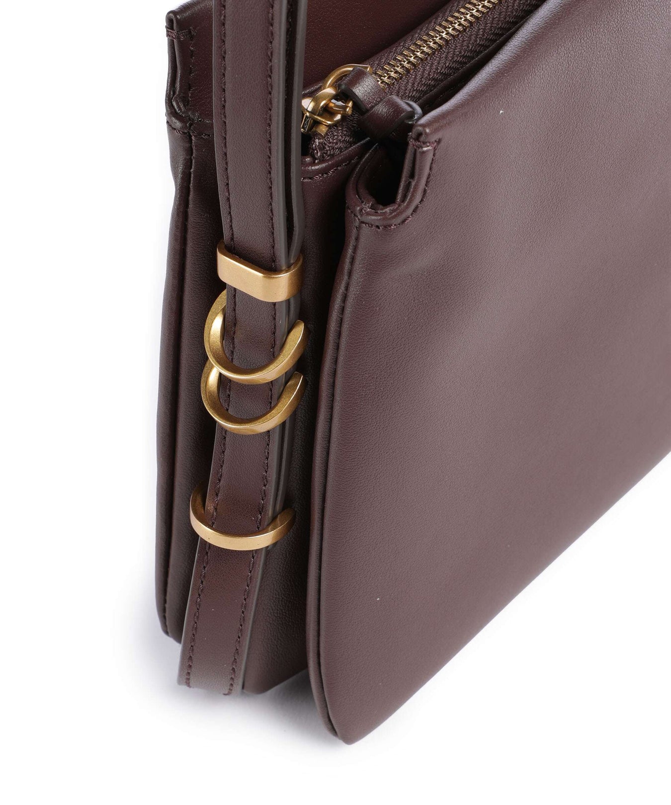 Pinko Triplet Mini Crossbody bag rosso mogano/antique gold