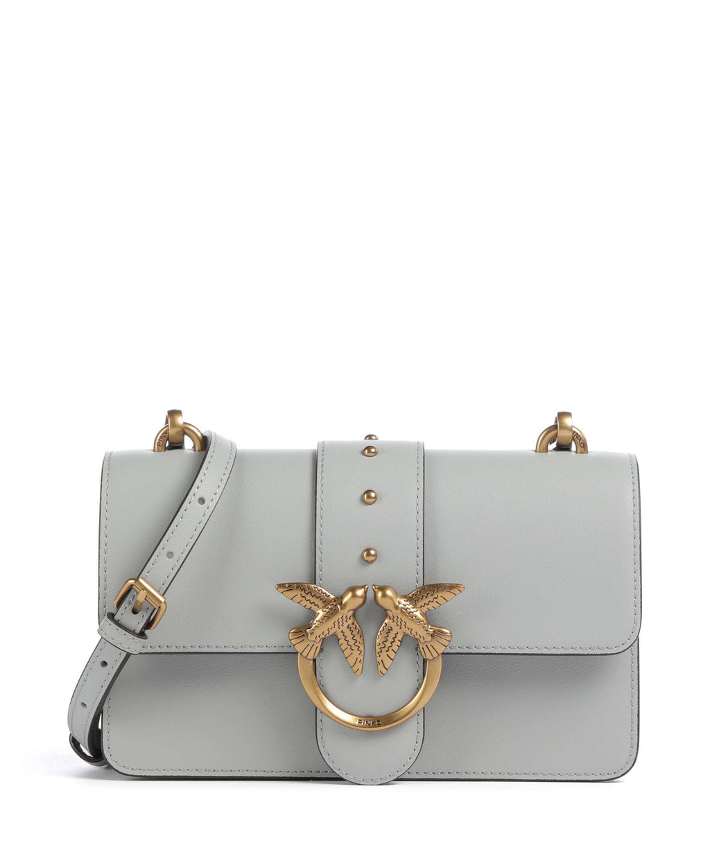 Pinko Love One Mini Crossbody bag grigio perla/antique gold
